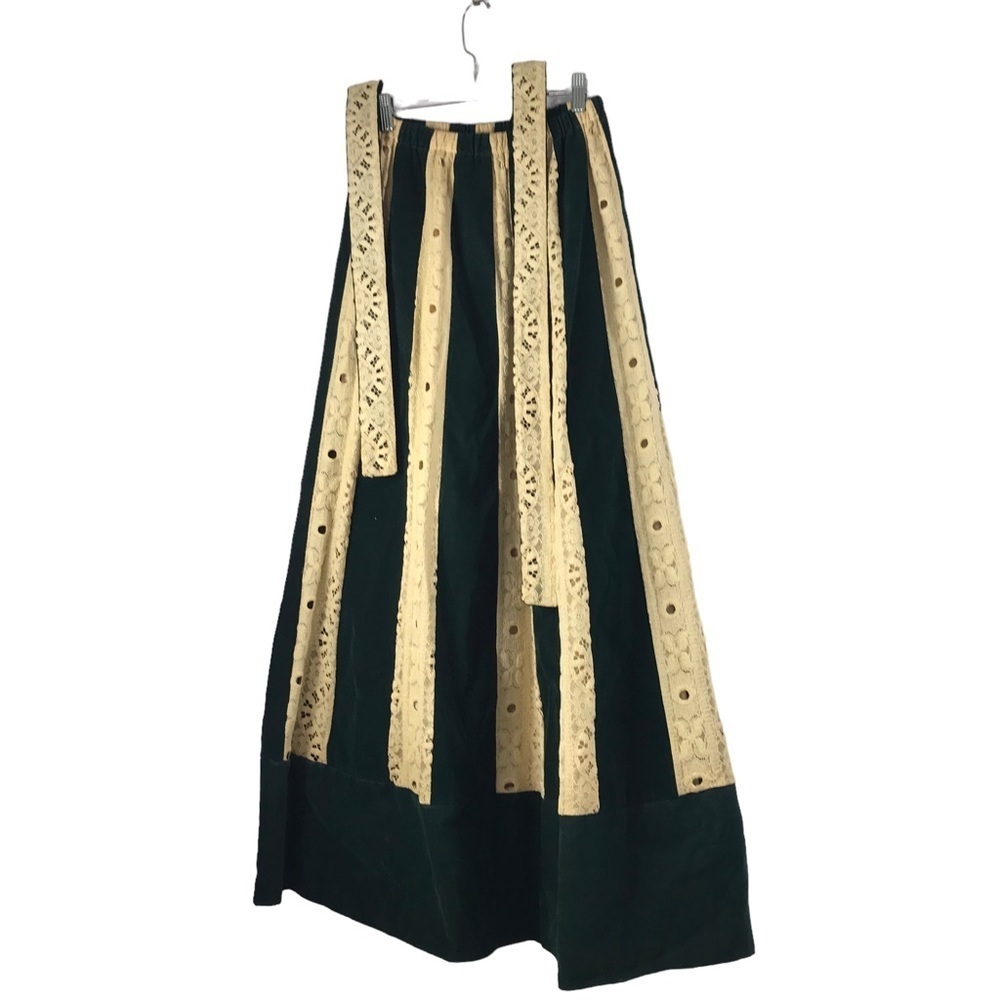 Vintage Joy Stevens velvet laces maxi skirt one size